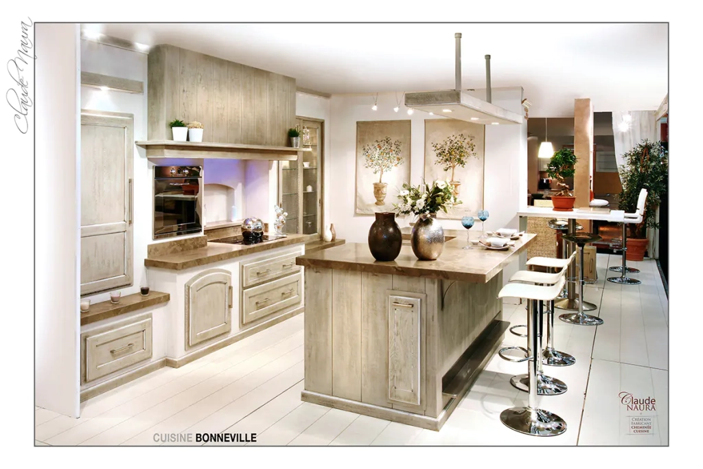 Cuisine cottage bois massif